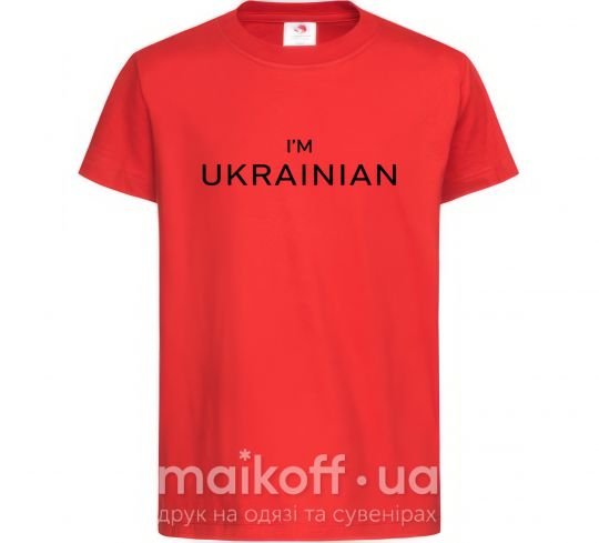 Детская футболка IM UKRAINIAN Красный фото
