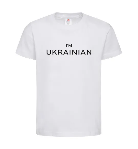 Дитяча футболка IM UKRAINIAN Білий фото
