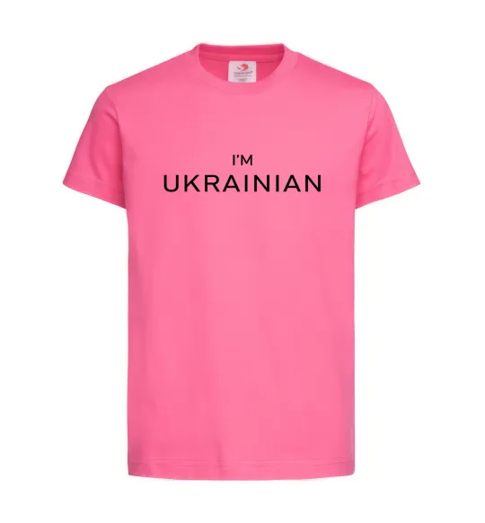 Дитяча футболка IM UKRAINIAN Яскраво-рожевий фото