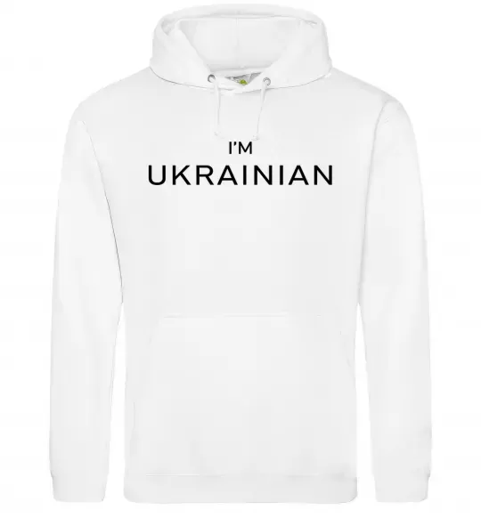 Чоловіча толстовка (худі) IM UKRAINIAN Білий фото