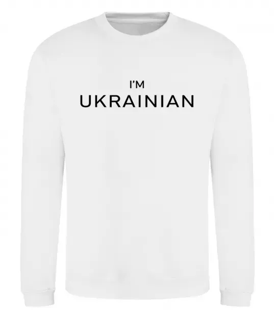 Світшот IM UKRAINIAN Білий фото