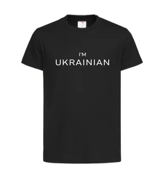 Дитяча футболка IM UKRAINIAN Чорний фото