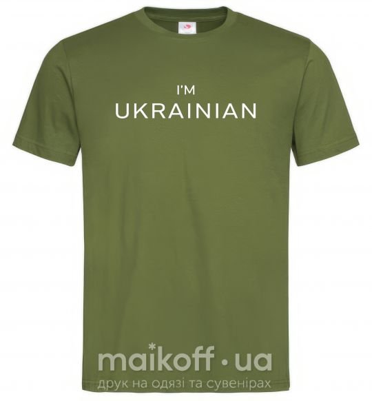 Мужская футболка IM UKRAINIAN Оливковый фото