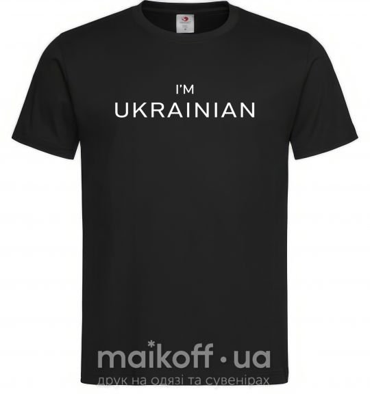 Чоловіча футболка IM UKRAINIAN Чорний фото