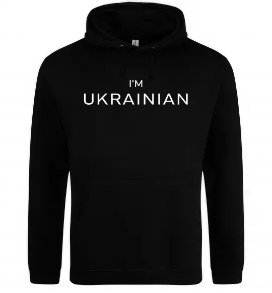 Жіноча толстовка (худі) IM UKRAINIAN Чорний фото
