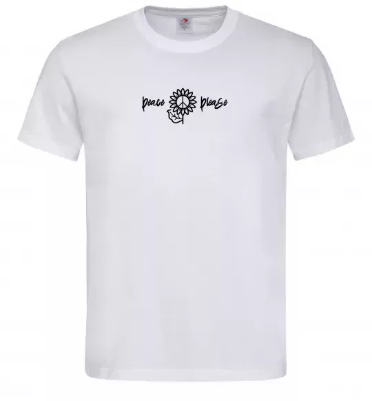 Чоловіча футболка Peace please ВИШИВКА Білий фото
