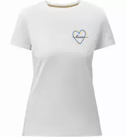 Женская премиум футболка Герб і Прапор України Белый фото