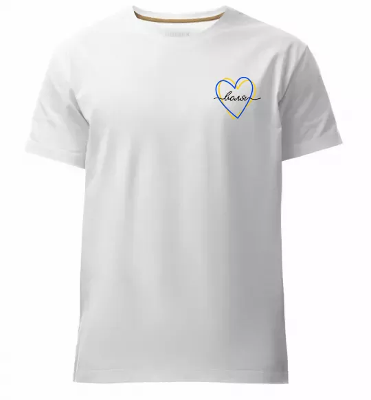 Мужская премиум футболка Воля ВИШИВКА Белый фото