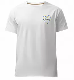 Мужская премиум футболка Pantone Український прапор Белый фото Мужская премиум футболка Pantone Український прапор Белый фото