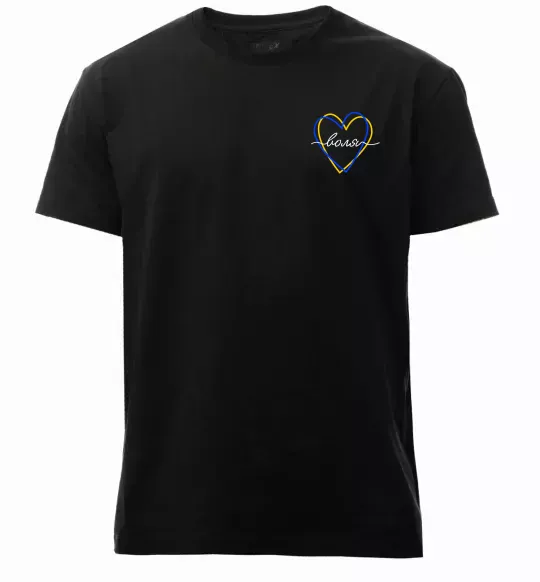 Мужская премиум футболка Воля ВИШИВКА Черный фото