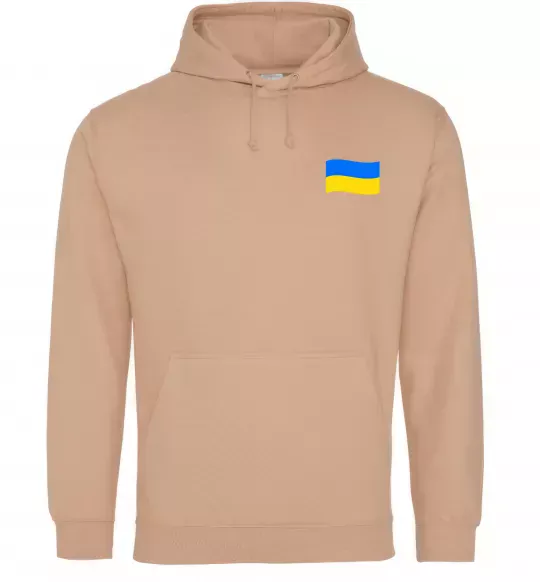 Мужская толстовка (худи) Прапор ВИШИВКА Песочный фото