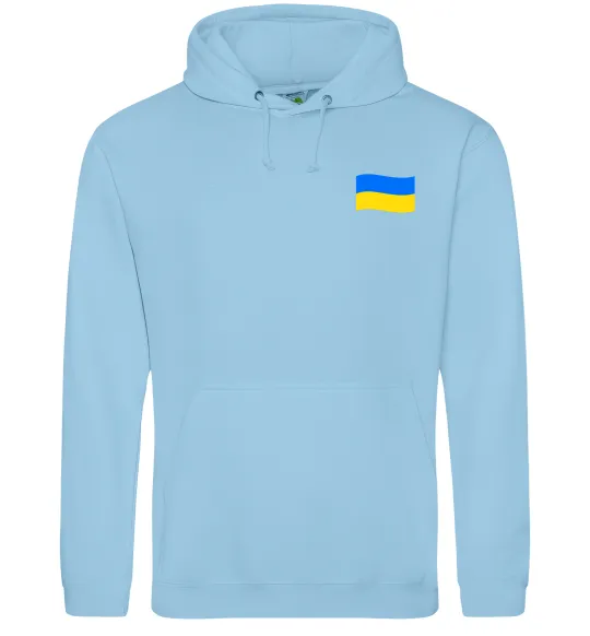 Чоловіча толстовка (худі) Прапор ВИШИВКА Блакитний фото