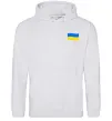 Жіноча толстовка (худі) Прапор ВИШИВКА Сірий меланж фото