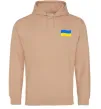 Жіноча толстовка (худі) Прапор ВИШИВКА Пісочний фото