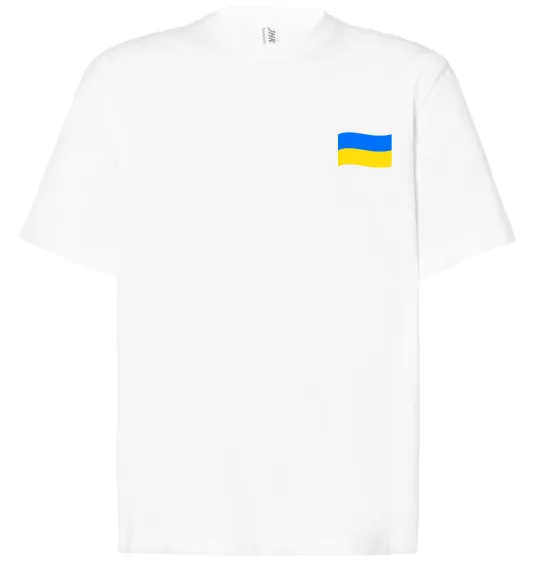 Футболка Оверсайз Прапор ВИШИВКА Білий фото