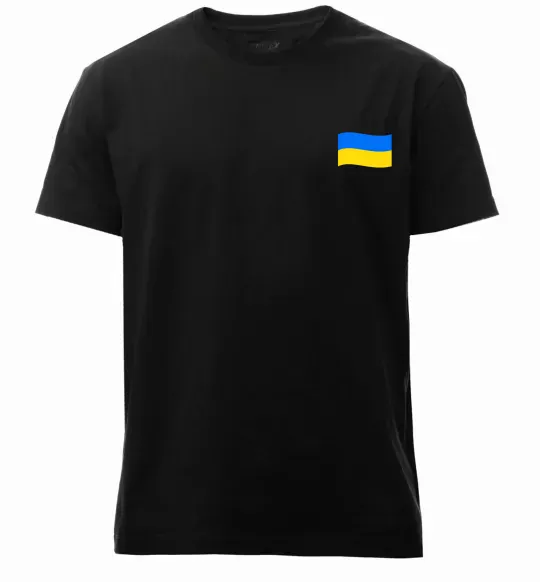 Мужская премиум футболка Прапор ВИШИВКА Черный фото