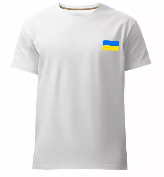 Мужская премиум футболка Прапор ВИШИВКА Белый фото