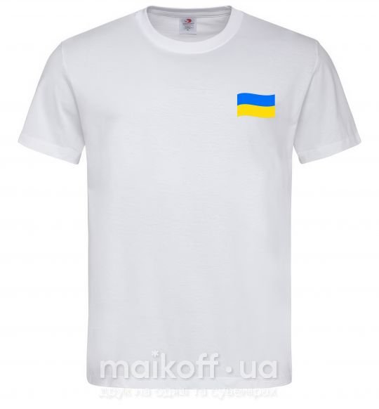 Чоловіча футболка Прапор ВИШИВКА Білий фото