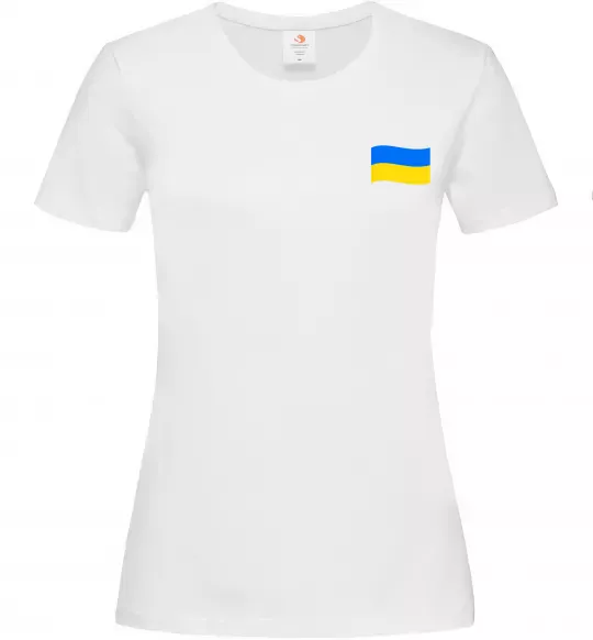 Жіноча футболка Прапор ВИШИВКА Білий фото