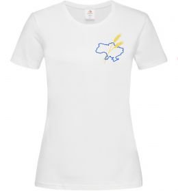 Женская футболка Україна і колоски ВИШИВКА