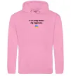 Жіноча толстовка (худі) Я не можу жити без серденька ВИШИВКА Рожевий фото