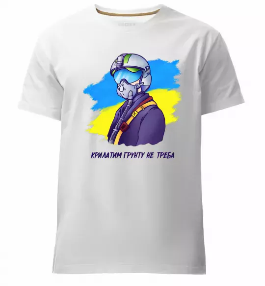 Мужская премиум футболка Привид Києва Белый фото