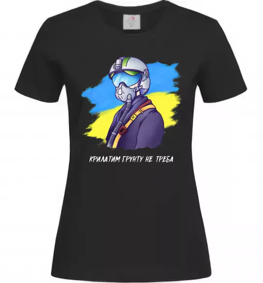 Женская футболка Привид Києва Черный фото