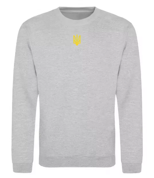 Свитшот Герб маленький ВИШИВКА Серый меланж фото