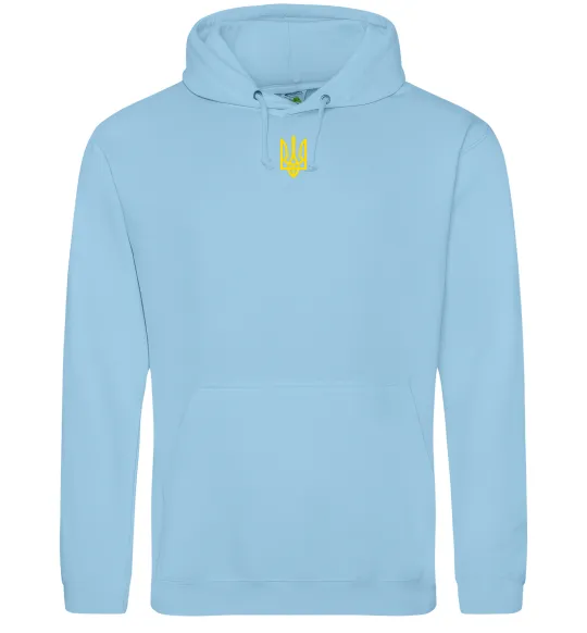 Чоловіча толстовка (худі) Герб маленький ВИШИВКА Блакитний фото