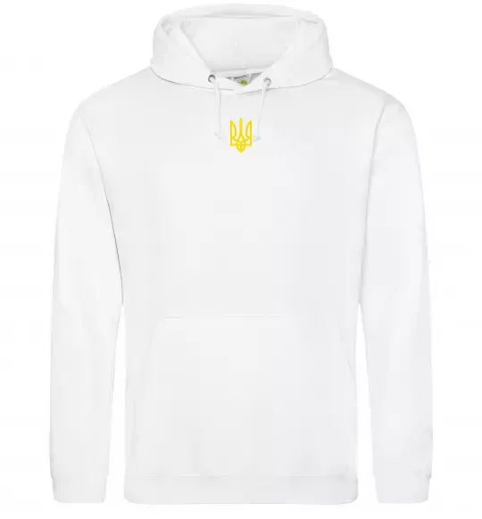 Женская толстовка (худи) Герб маленький ВИШИВКА Белый фото