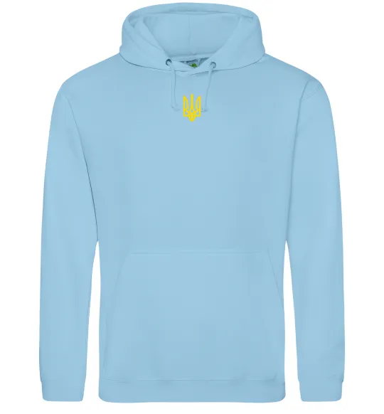 Жіноча толстовка (худі) Герб маленький ВИШИВКА Блакитний фото