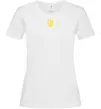 Женская футболка Герб маленький ВИШИВКА Белый фото