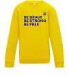 Детский Свитшот Be brave be strong be free Солнечно желтый фото