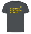 Мужская футболка Be brave be strong be free Графит фото