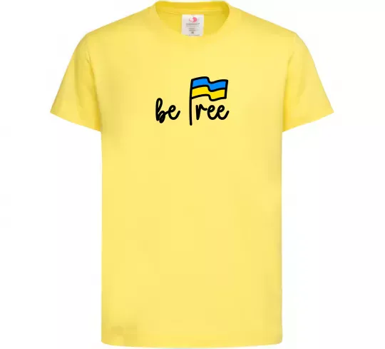 Детская футболка Be free Лимонный фото