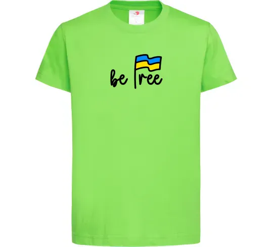 Детская футболка Be free Лаймовый фото