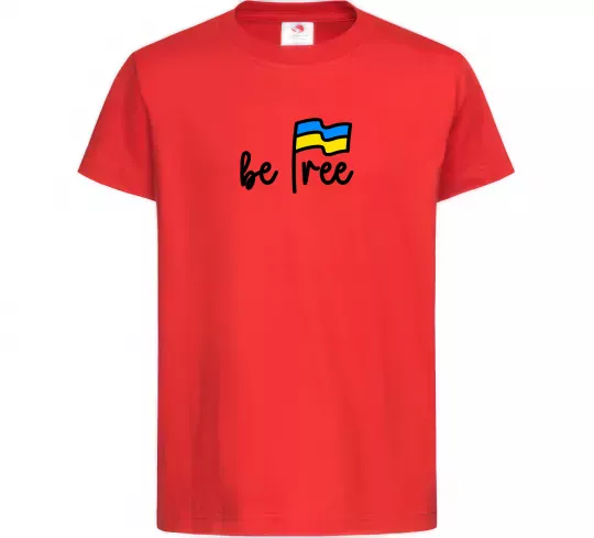 Детская футболка Be free Красный фото