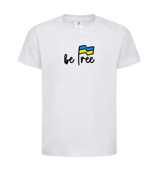 Детская футболка Be free Белый фото