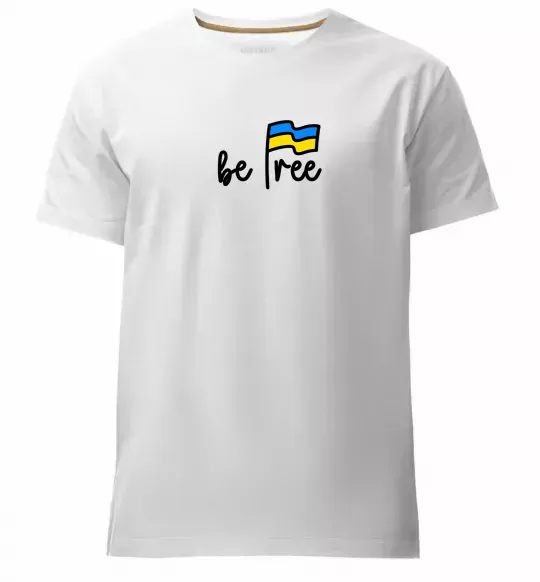 Чоловіча преміум футболка Be free Білий фото