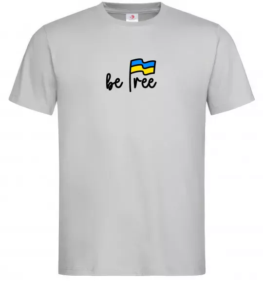 Чоловіча футболка Be free Сірий фото