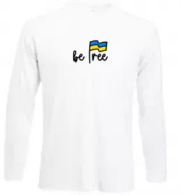 Лонгслив Be brave like Ukraine Белый фото
