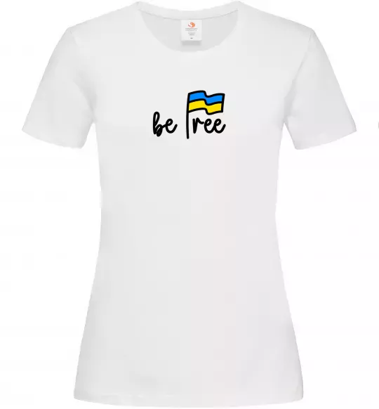 Жіноча футболка Be free Білий фото