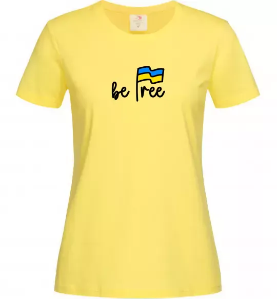 Жіноча футболка Be free Лимонний фото