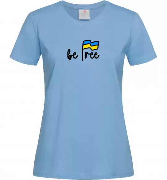 Жіноча футболка Be free Блакитний фото