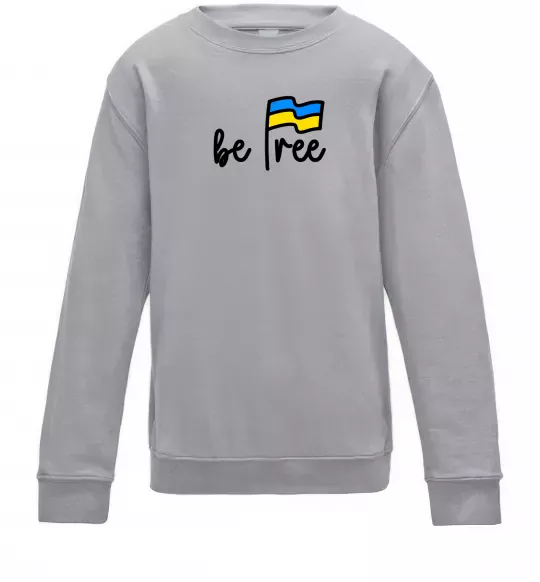 Дитячий світшот Be free Сірий меланж фото