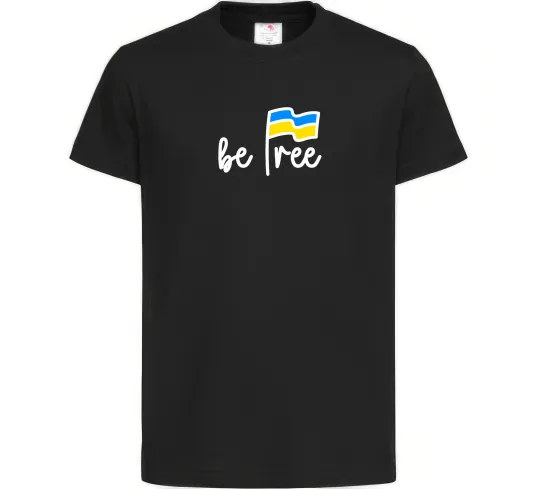 Детская футболка Be free Черный фото