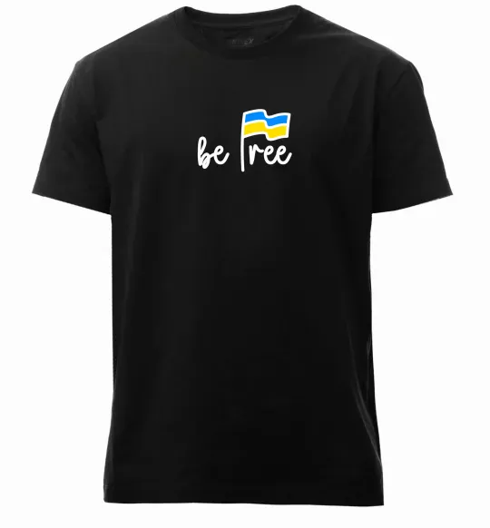 Чоловіча преміум футболка Be free Чорний фото