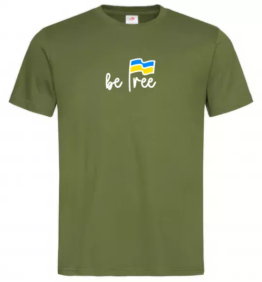 Чоловіча футболка Be free Оливковий фото