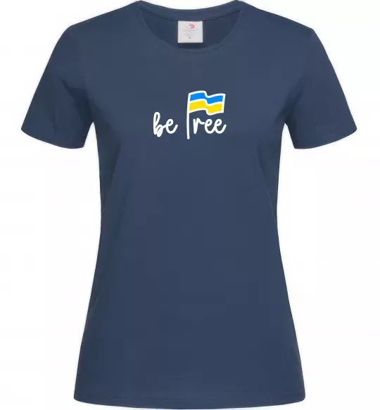 Жіноча футболка Be free Темно-синій фото