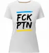 Женская премиум футболка FCK PTN Белый фото